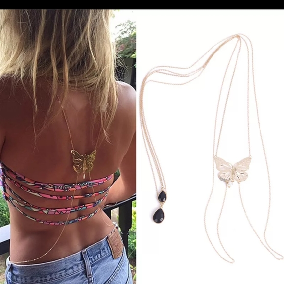 🦋NEW BUTTERFLY CHAIN BODY JEWELRY - Picture 3 of 6